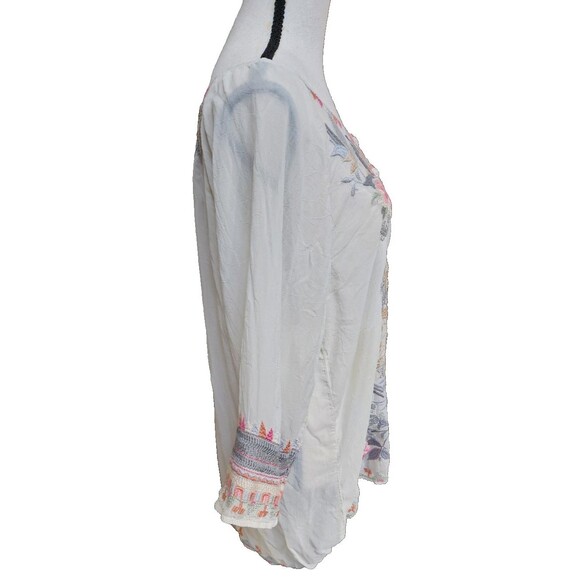 Johnny Was Size Large Long Sleeve Embroidered Lightweight Boho - Picture 4 of 8